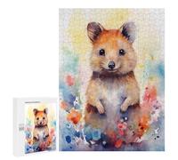 Rompecabezas para Adultos 500 PCS Rompecabezas Watercolor Hamster Art Print Rompecabezas para Adultos Juguete Decoración De Pared Aliviador del Estrés Difícil Y Desafiante 500 PCS