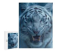 Rompecabezas para Adultos 500 PCS Rompecabezas White Tiger Roar Rompecabezas para Adultos Actividades Familiares Difíciles Y Desafiantes 500 PCS
