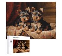 Rompecabezas para Adultos 500 PCS Rompecabezas Yorkshire Terrier Dog Pupp Rompecabezas para Adultos Juego De Ingenio Análisis Y Lógica Interacción Entre Padres E Hijos 500 PCS