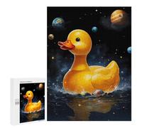 Rompecabezas para Adultos 500 PCS Rubber Duck Space Rompecabezas para Adultos Juegos Relajantes Mejora La Memoria Cumpleaños Y Navidad 500 PCS