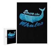 Rompecabezas para Adultos 500 PCS Scuba Diving Save The Whal Rompecabezas para Adultos Juegos Familiares Regalo De Cumpleaños Regalos De Cumpleaños 500 PCS