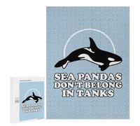 Rompecabezas para Adultos 500 PCS Sea Pandas Rompecabezas para Adultos Juegos Familiares Regalo De Cumpleaños Regalos De Cumpleaños 500 PCS