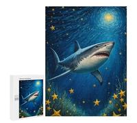 Rompecabezas para Adultos 500 PCS Shark Starry Rompecabezas para Adultos Juego Familiar Regalos para Mujeres Regalo De Cumpleaños, Regalos, 500 PCS