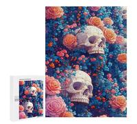 Rompecabezas para Adultos 500 PCS Skulls & Roses Rompecabezas para Adolescentes Juego De Ingenio Análisis Y Lógica 500 PCS