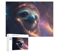 Rompecabezas para Adultos 500 PCS Sloth in Space A Cosmic Portrait Rompecabezas para Adultos Juego De Ingenio Decoración Perfecta Cumpleaños Y Navidad 500 PCS