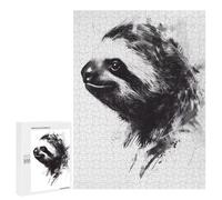 Rompecabezas para Adultos 500 PCS Sloth Watercolor Rompecabezas para Adolescentes Juego De Ingenio Análisis Y Lógica 500 PCS