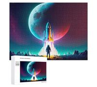 Rompecabezas para Adultos 500 PCS Space Exploration Adventure -2 Rompecabezas para Adolescentes Juegos Relajantes Regalos para Mujeres Cumpleaños Y Navidad 500 PCS