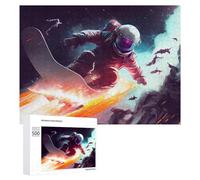 Rompecabezas para Adultos 500 PCS Space Snowboarding Adventure -1 Rompecabezas para Adultos Juegos Relajantes Análisis Y Lógica Cumpleaños Y Navidad 500 PCS