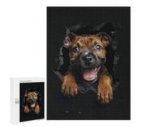 Rompecabezas para Adultos 500 PCS Staffordshire Bull Terrier Rompecabezas para Adultos Juguetes Antiestrés Análisis Y Lógica Regalo De Cumpleaños, Regalos, 500 PCS