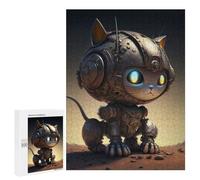 Rompecabezas para Adultos 500 PCS Steampunk Cat Robot-2 Rompecabezas para Adultos Juguetes Antiestrés Análisis Y Lógica Regalo De Cumpleaños, Regalos, 500 PCS