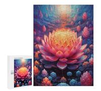 Rompecabezas para Adultos 500 PCS Surreal Lotus Flower Rompecabezas para Adultos Juegos Relajantes Mejora La Memoria Difícil Y Desafiante 500 PCS