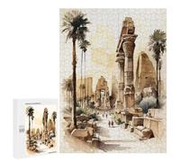 Rompecabezas para Adultos 500 PCS The Karnak Temple Egypt Rompecabezas para Adultos Juegos Familiares Decoración del Hogar Regalos para Amigos Y Familiares 500 PCS