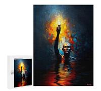 Rompecabezas para Adultos 500 PCS The Keeper Beneath The Flood - The Hand That Held The Flame Rompecabezas para Adultos Juego De Ingenio Desafío Difícil 500 PCS