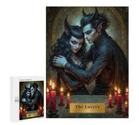 Rompecabezas para Adultos 500 PCS The Lovers - Fantasy Couple Tarot Rompecabezas para Adultos Juegos Divertidos Decoración Desafiante De Completar 500 PCS