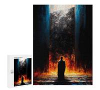 Rompecabezas para Adultos 500 PCS The Pilgrim Before The Sealed Gate - The One Who Dared to Stand Rompecabezas para Adultos Juego Práctico Mejora La Memoria Regalos para Amigos Y Familiares 500 PCS