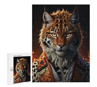 Rompecabezas para Adultos 500 PCS The Tiger in The Kimono Rompecabezas para Adultos Juegos Familiares Corte De Precisión Cumpleaños Y Navidad 500 PCS