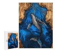 Rompecabezas para Adultos 500 PCS The Whales Song Resin Art Rompecabezas para Adultos Juego Práctico Mejora La Memoria Regalos para Amigos Y Familiares 500 PCS