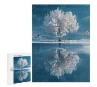 Rompecabezas para Adultos 500 PCS The Winter Tree of Life Rompecabezas para Adultos Juegos Relajantes Mejora La Memoria Cumpleaños Y Navidad 500 PCS