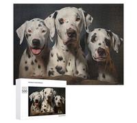 Rompecabezas para Adultos 500 PCS Three Dalmatian Dogs Rompecabezas para Adolescentes Juegos Relajantes Regalos para Mujeres Cumpleaños Y Navidad 500 PCS
