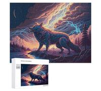Rompecabezas para Adultos 500 PCS Thundering Wolf Nature's Symphony Rompecabezas para Adultos Juguetes Antiestrés Análisis Y Lógica Regalo De Cumpleaños, Regalos, 500 PCS