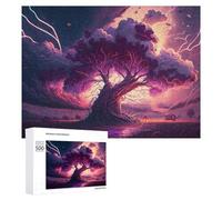 Rompecabezas para Adultos 500 PCS Thunderstorm with Lightning Strikes Rompecabezas para Adolescentes Juegos Relajantes Regalos para Mujeres Cumpleaños Y Navidad 500 PCS