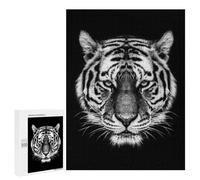 Rompecabezas para Adultos 500 PCS Tiger Head Art Rompecabezas para Adolescentes Ensamblaje De Patrones Interacción Entre Padres E Hijos Hermoso Juego De Diseño 500 PCS