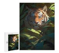 Rompecabezas para Adultos 500 PCS Tiger in The Jungle-7 Rompecabezas para Adultos Juego De Ingenio Decoración Perfecta Cumpleaños Y Navidad 500 PCS