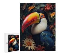 Rompecabezas para Adultos 500 PCS Tucan Bird in The Jungle Rompecabezas para Adultos Juegos Familiares Regalo De Cumpleaños Regalos De Cumpleaños 500 PCS