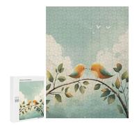 Rompecabezas para Adultos 500 PCS Two Birds on A Branch Rompecabezas para Adultos Juegos Relajantes Mejora La Memoria Cumpleaños Y Navidad 500 PCS