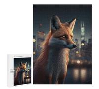 Rompecabezas para Adultos 500 PCS Urban Fox in The Big City Rompecabezas para Adolescentes Juego De Ingenio Análisis Y Lógica 500 PCS