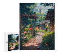Rompecabezas para Adultos 500 PCS Village Rain Rompecabezas para Adolescentes Juego De Ingenio Análisis Y Lógica 500 PCS