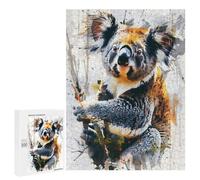 Rompecabezas para Adultos 500 PCS Watercolor Koala Bear Rompecabezas para Adultos Juegos Familiares Corte De Precisión Cumpleaños Y Navidad 500 PCS