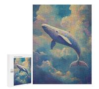Rompecabezas para Adultos 500 PCS Whale in The Sky Painting Rompecabezas para Adultos Juegos Familiares Regalo De Cumpleaños Regalos De Cumpleaños 500 PCS