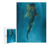 Rompecabezas para Adultos 500 PCS Whale Shark in Blue Water Juego De Rompecabezas para Ejercitar La Mente Corte De Precisión Interacción Entre Padres E Hijos 500 PCS