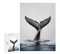 Rompecabezas para Adultos 500 PCS Whale Tail Breach Rompecabezas para Adultos Juego Práctico Mejora La Memoria Regalos para Amigos Y Familiares 500 PCS