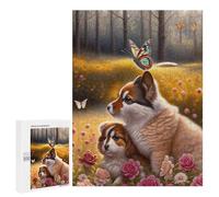 Rompecabezas para Adultos 500 PCS Whimsical Forest Friends Rompecabezas para Adolescentes Ensamblaje De Patrones Interacción Entre Padres E Hijos Hermoso Juego De Diseño 500 PCS