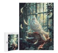 Rompecabezas para Adultos 500 PCS Whispering Feathers A Magical Library Scene -1 Rompecabezas para Adultos Alivia El Estrés Desafíos para Completar Rompecabezas Juegos Familiares 500 PCS