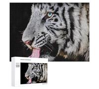 Rompecabezas para Adultos 500 PCS White Tiger's Majestic Gaze Rompecabezas para Adultos Juguete Decoración De Pared Regalos para Mujeres Gran Regalo para Juegos 500 PCS