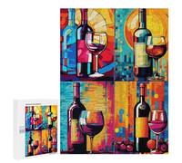 Rompecabezas para Adultos 500 PCS Wine Bottles Pop Art Rompecabezas para Adultos Juegos Familiares Regalo De Cumpleaños Regalos De Cumpleaños 500 PCS