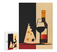 Rompecabezas para Adultos 500 PCS Wine with Cheese Rompecabezas para Adultos Juego Práctico Mejora La Memoria Regalos para Amigos Y Familiares 500 PCS