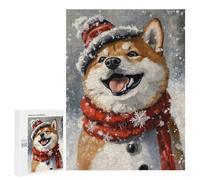 Rompecabezas para Adultos 500 PCS Winter Dog Portrait-1 Rompecabezas para Adultos, Divertidos Y con Humor para Cumpleaños, Navidad, Regalos De Cumpleaños 500 PCS