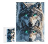 Rompecabezas para Adultos 500 PCS Wolf Mother and Cub Rompecabezas para Adultos Juegos Familiares Corte De Precisión Cumpleaños Y Navidad 500 PCS