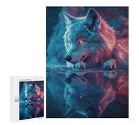 Rompecabezas para Adultos 500 PCS Wolf Reflection Rompecabezas para Adolescentes Juego De Ingenio Análisis Y Lógica 500 PCS