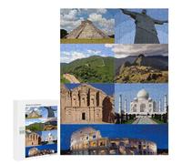 Rompecabezas para Adultos 500 PCS Wonders of The World Rompecabezas para Adultos Juegos Familiares Corte De Precisión Cumpleaños Y Navidad 500 PCS