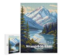 Rompecabezas para Adultos 500 PCS Wrangell-St. Elias National Park Alaska Rompecabezas para Adultos Juegos Familiares Alivia El Estrés Regalo De Cumpleaños, Regalos, 500 PCS