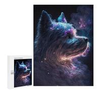 Rompecabezas para Adultos 500 PCS Yorkshire Terrier Galaxy Rompecabezas para Adultos Juegos Familiares Alivia El Estrés Regalo De Cumpleaños, Regalos, 500 PCS