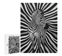 Rompecabezas para Adultos 500 PCS Zebra in Black and White Rompecabezas para Adultos Juegos Relajantes Difícil Regalos para Amigos Y Familiares 500 PCS