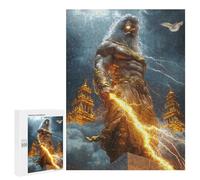 Rompecabezas para Adultos 500 PCS Zeus, King of The Skies - God of Thunder and Divine Wrath Rompecabezas para Adultos Juego Práctico Mejora La Memoria Regalos para Amigos Y Familiares 500 PCS
