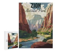 Rompecabezas para Adultos 500 PCS Zion National Park Rompecabezas para Adultos Juegos Familiares Alivia El Estrés Regalo De Cumpleaños, Regalos, 500 PCS
