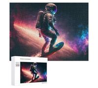 Rompecabezas para adultos, 500 piezas, aventura de surf espacial, rompecabezas de 13 adolescentes, juego de acertijo cerebral, decoración del hogar, cumpleaños único y regalos, 500 piezas